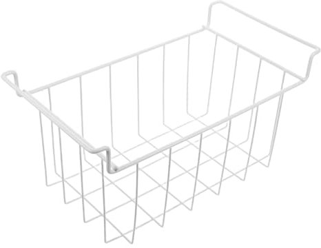 TIDTALEO Refrigerated Storage Basket Metal Wire Hanging Deep Freezer Organizer Rack Handle for Kitchen Fridge Freezer Organization