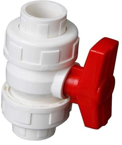 Ball Valve PVC Double Union Ball Inner Diameter 20mm to 50mm PVC Pipe Fitting Aquarium Fish Tank Adapter,Irrigation Connectors,1pcs(Wit,50mm)