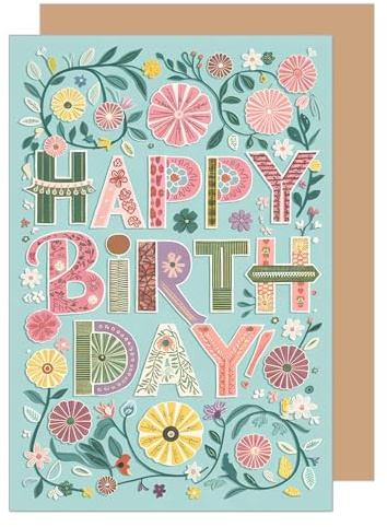 Edition Seidel G3739 SW025 - Tarjeta de felicitación de cumpleaños con sobre, diseño de hombre y mujer