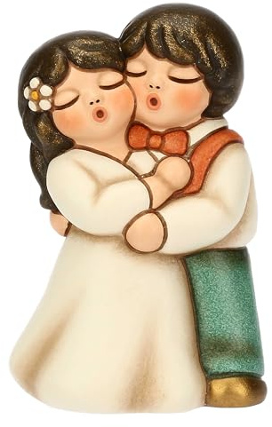 THUN - Sposini abbracciati, piccoli - ceramica - Collezione Bomboniera - 4.4 x 3.7 x 6.6 cm