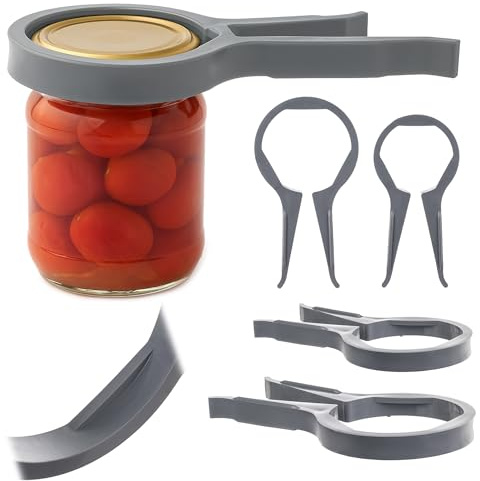 KADAX Glasöffner 2er Set, Schraubdeckelöffner aus Kunststoff, Öffner zum mühelosen Öffnen von Gläsern mit Schraubdeckel, Deckelöffner für Senioren