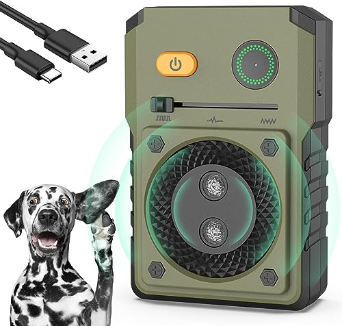 Anti Bell Gerät-50FT Effektive Antibell für Hunde-Auto Hundebellen Abschreckung Außenbereich-3 Frequenzen antibell ultraschall gerät-IPX4 Ultraschall Hunde Repeller-mittlere und große Hunde Sicher