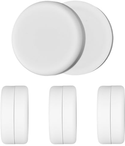 UHETLET 8 pezzi tenda da doccia con pesi rotondi, tenda da doccia con rivestimento in silicone, per tende da doccia, con calamite, per bandiere, per tende, tovaglie, bianco