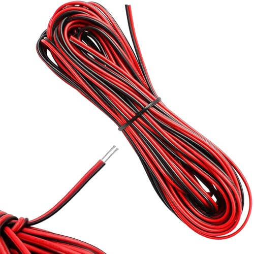 10 Meter 22AWG Litzenkabel,Klingeldraht 2 adrig,Wire,12v Kabel,Elektrodraht Elektrischer Draht Kabel Litzen Verzinnter Kupferdraht Weiche Und Flexible Für Einfarbige Led Streifen