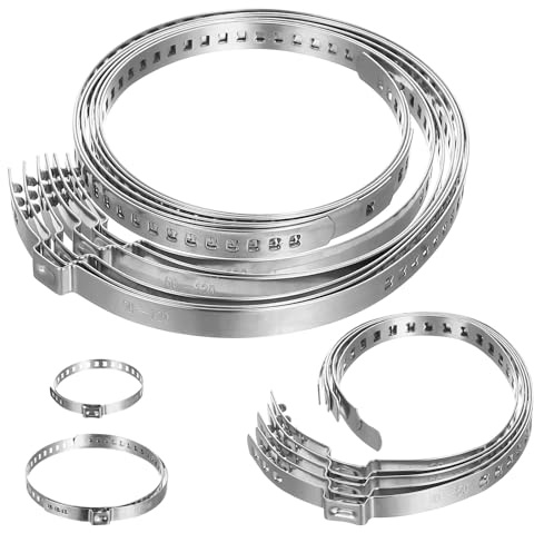 12 Pcs Collier Soufflet Cardan, Colliers de Serrage CV Soufflet de Cardan Réglables 20-50 mm et 50-120 mm, Collier de Serrage Inox pour Plupart des Arbres de Transmission de Voiture