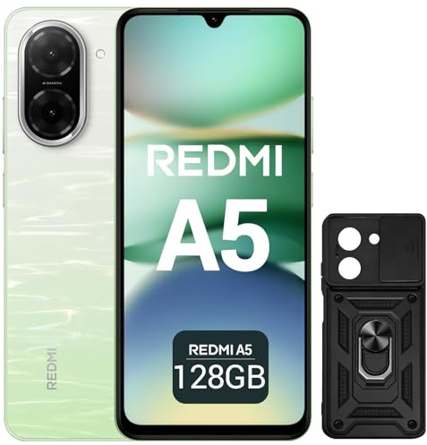 XIAOMI Redmi A5 Móvil 6.88 120Hz, 128GB+4GB RAM - Cámara AI 32MP, Batería 5200mAh, Lector Huella, Procesador Octa-Core - Verde