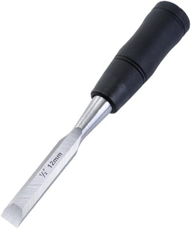 ZZYAO Wood Chisel 7.5 Inch Carbon Steel Mn65# with Hammer End and Anti-Slip Handle Carpentry Tools for Woodworking,1119