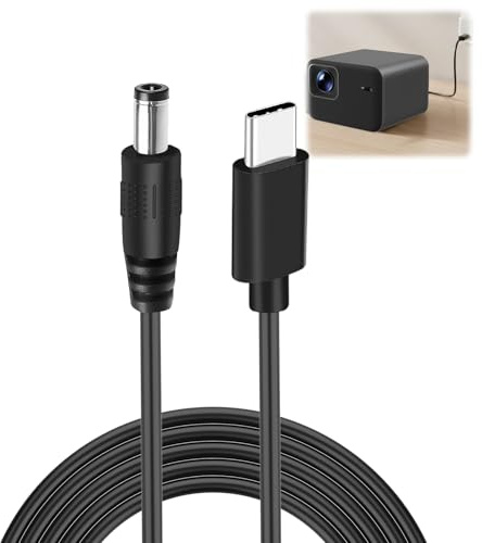 Gainsten USB to DC Power Cable 5.5 X 2.5/2.1mm 5V 3A 60W Type C Male to DC Male Universal USB-C PD Fast Charging Charger Adapter Jack Converter Cable for Router Camera TV Box Desk Lamp 1M