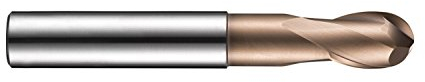 Dormer S5293.0XD3 Schaftfräser, TiSiN beschichtet, HM, R 1.5 mm, 3 mm Kopfdurchmesser, 5 mm Querlänge, 40 mm Gesamtlänge