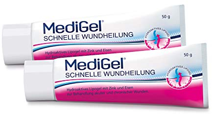 MEDIGEL Schnelle Wundheilung Hydroaktives Lipogel Einstellen, 2 x 50 g