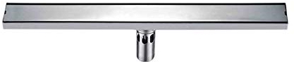FCS Bathroom Duschrinne Edelstahl Ablaufrinne, Bodenablauf Dusche Duschablauf Sehr Flach Duschabfluss Duschablaufrinne Duschrinne für Küche, Bad, Dusche, Garage und Keller (Size : 120cm)