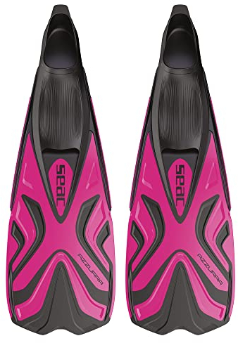 SEAC Azzurra, Schnorchelflossen für Erwachsene und Kinder, geschlossenes Fußteil aus weichem Gummi, 32/33