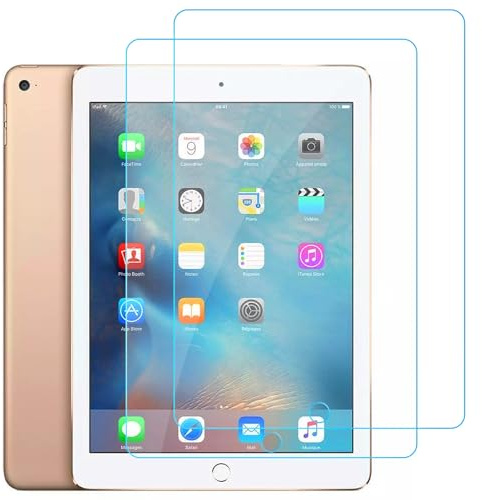 Whioltl 2 Piezas, Protector de Pantalla para iPad (9,7 Pulgadas, 2018/2017 Modelo, 6ª/5ª generación), iPad Air 1, iPad Air 2, iPad Pro 9,7, Cristal Vidrio Templado, 9H,Alta Definicion,Anti-Arañazos