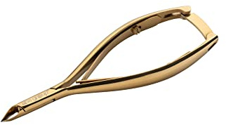 Goldene Nagelhautzangen mit zwei Federn Aba Group 3 mm (1148) Nagelhautschneider Hautzange aus Edelstahl mit Scharfem und Glattem Schnitt Fein zur Entfernung Überschüssige
