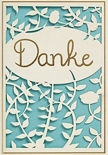 Perleberg Dankeskarten - Lifestyle Collection - liebevolle Danke Karte - Dankeschn mit Metallic-Effekt - Hochwertige Dankeskarten mit tollen Motiven - 11,6 x 16,6 cm