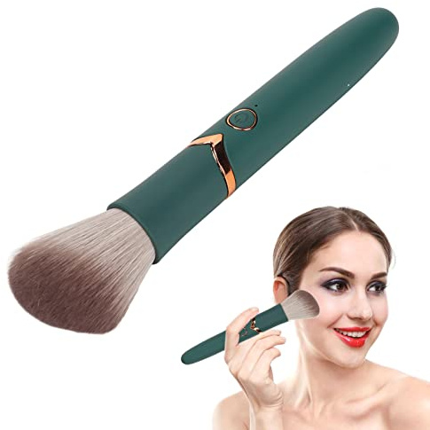 Elektrischer Make-up-Pinsel 10 Gänge Vibration Kosmetikpinsel Flüssiges Foundation-Puder Rouge Concealer Schminkpinsel Makeup-Werkzeug sorgt für ein nahtlos aussehendes Finish Wiederaufladbar