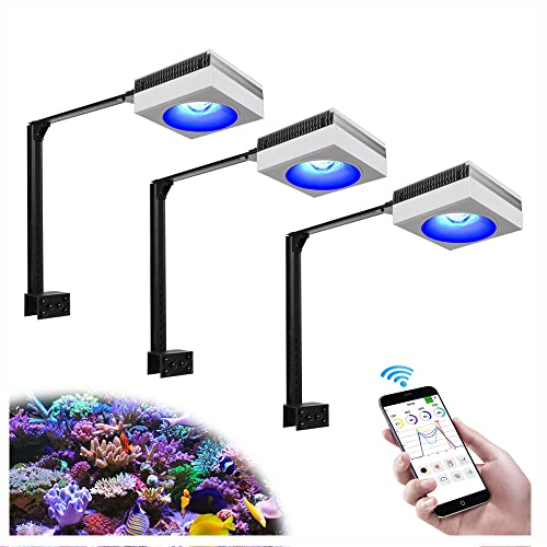 PopBloom RL90 WiFi Meerwasser Led Aquarium Licht führte wifi Meerwasser Aquarium führte Lampe Korallenriff wachsen, für 130-160cm Becken