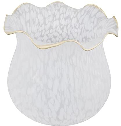 OSALADI E Flower Edge Glass Lampshade Ceiling Lampshade Lamp Holder Practical Light Cover