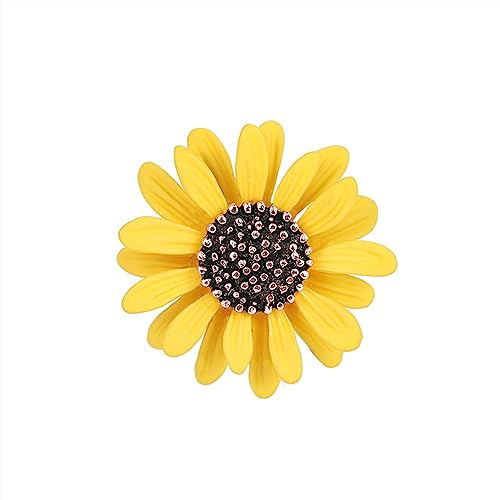 Oenothera Flor Broche Pin, Alfiler Esmalte, Broche De Aleación, para Joyería De Moda, Accesorios De Vestir, Estilo Elegante Como Regalo para Mujer(Amarillo)