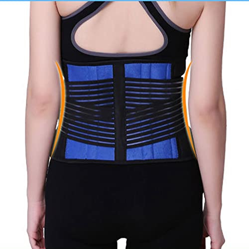 Rückenbandage, Lendenwirbelstützgürtel zum Heben, Ischias, Skoliose, Bandscheibenvorfall, untere Rückenstütze mit abnehmbarem, ergonomischem Design für Männer und Frauen (Größe: X-Large) (6X)