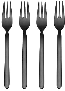 Set di 4 forchette da torta -STELLA - nero