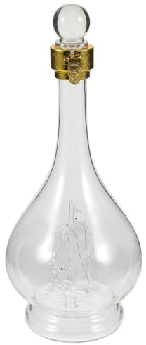 Cabilock Decantador De Vino De Cristal 500 Ml Botella Creativa De Vidrio Transparente Decantador De Whisky Para Licor Decoración Hogar