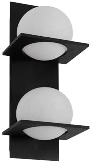 Lucande Wandleuchte, Wandlampe Innen Kulka (Modern) in Schwarz aus Metall (2 flammig G9) - Wandstrahler Wandbeleuchtung Schlafzimmer/Wohnzimmer Flurleuchte