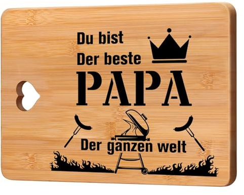 Geschenke für Papa - Graviertes Bambus Schneidebrett, Papa Geschenk Geburtstag, Vater Geburtstagsgeschenk, Weihnachtsgeschenke für Papa, Papa Geschenk Weihnachten