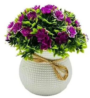 KEWPLW Pflanzen, realistische kleine Wilde Chrysanthemen-Bonsai-Dekoration für Zuhause mit Nicht verblassenden Blüten, lila