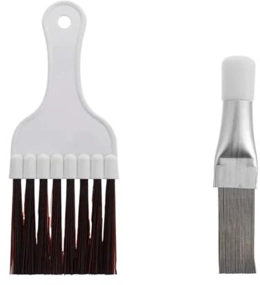 Air Conditioner Condenser Fin Cleaning Brush Coil Condenser Brush Fin Comb Stainless Steel Air Refrigerator Fin Brush(Cleaning Brush and Fin Comb)