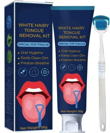 Fresh Mint Tongue Cleaner Gel,Tongue Cleaner Gel with Tongue Brush,Tongue Cleaning Gel Set,Tongue Cleaner Kit for Oral Care,Fresh Mint Tongue Cleaner Gel,Tongue Cleaner for Reduce Bad Breath,50G