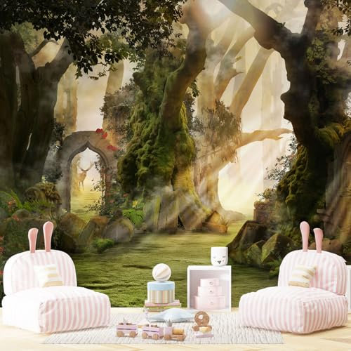Papier peint panoramique Enfants - Forêt enchantée - Largeur 480 cm x Hauteur 320 cm