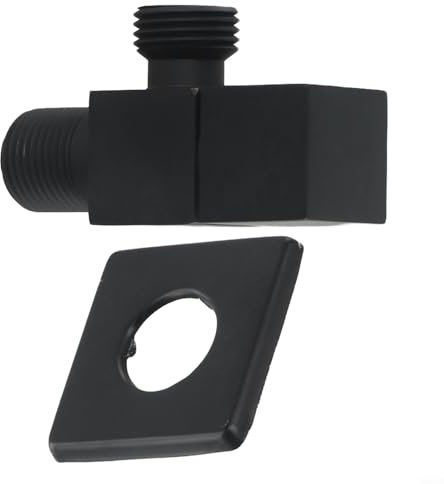 Sleek Design Wall Mounted 2 Inch Brass Water Shut Off Valve Perfect Addition to Your Garden or Balcony Setup (Black)