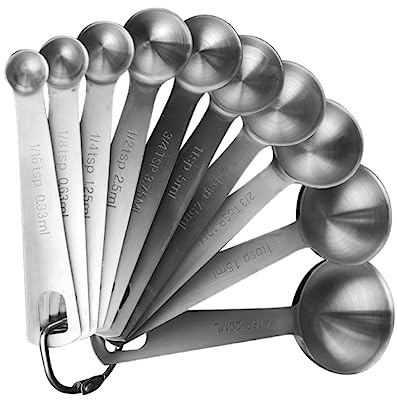 Alipis Cucharas Medidoras Inoxidable Cucharas Dosificadoras Para Hornear y Repostería