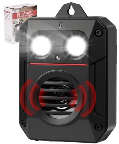 Marderschreck Auto mit Blitzlicht, GuKKK Marderschreck Garten mit Ultraschall, Marderschutz Im Motorraum, Marderschutz für Auto Intelligente Start-Stopp Funktion, für Autos, Kellern, Motorräumen