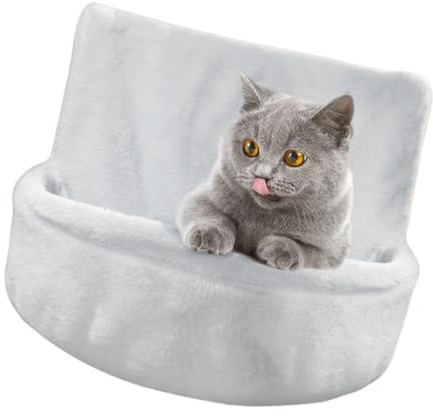 XITEA Hamac luxueux pour chats pour chauffage, grand lit en peluche amovible et lavable pour chat pour temps froid