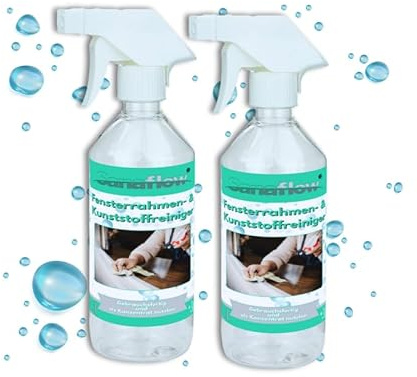 2x500ml Spezialreiniger für Fensterrahmen aus Kunststoff und Aluminium – Langanhaltender Schutz & einfache Anwendung