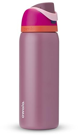 Owala FreeSip Insulated Stainless Steel Water Bottle with Straw, BPA-Free Sports Water Bottle, Great for Travel, 32 Oz, Crown Jewel
