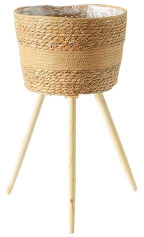 MALSSE Flowerpots For Plant Floor Planter Stand Wooden Basket Home Flower Shelf Rack Indoor Outdoor Garden Farmhouses Decorations Flower Shelf