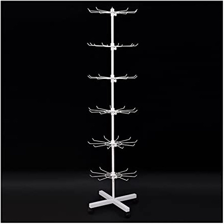 Espositore Girevole per Gioielli a 6 Ripiani, espositore Mobile ad Albero per collane, Braccialetti, Orecchini e Anelli - Espositore Perfetto per Accessori organizzati
