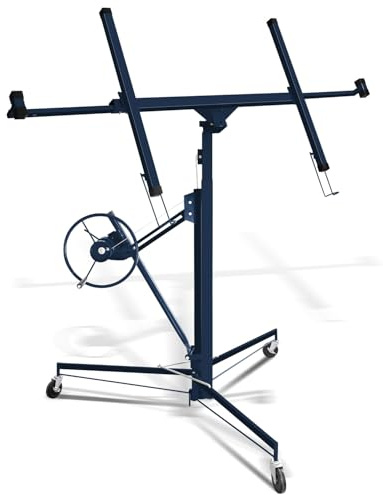 Fogmiea Plattenheber Trockenbau 68 kg Traglast,blau XXL 140 cm -350 cm Arbeitshöhe, max. 290 cm Lastarmbreite, höhenverstellbar