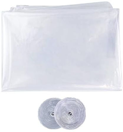 Pellicola isolante per finestre – Kit termico riutilizzabile e resistente alle intemperie, nastro sigillante trasparente, barriera isolante per finestre a prova di freddo, kit di guarnizioni invernali