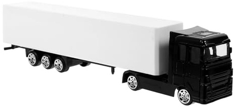 ibasenice Mini Container Truck Model for Alloy Inertia Push Car Safe Smooth Edges Construction Vehicle for Sandbox and Dollhouse Play Black