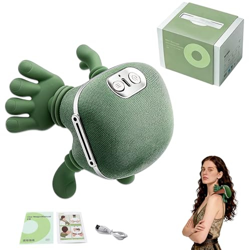 dybyss Bionic Hand Neck and Shoulder Massager with Heat, Shiatsu Kneading Trapezius Muscle Massager, Cordless Portable Full Body Massage Device, Gift for Office Workers & Parents