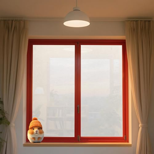 Milchglasfolie 70 x 80 cm, Selbsthaftend Blickdicht, Wärmereflektion Hitzeabweisend, Gegen Hitze, Statische Montage Fensterfolie mit Bausatz, weiß matt