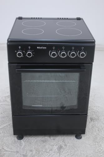 BlueFlame VG6054XXVB 60 cm VitroCeramic Freestanding Electric Cooker - Black