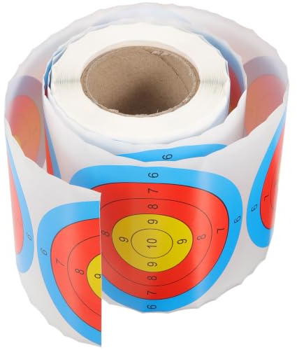 WRITWAA Étiquettes Autocollantes Fluorescentes pour Entraînement de Tir Sportif Impression Haute Définition, 200 Pièces par Rouleau pour Cibles de Tir en Papier