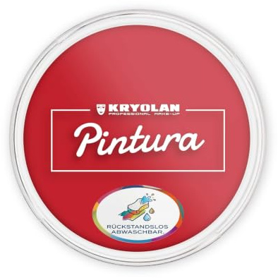 Kryolan Pintura Water Color Make-up Ruby 25 ml I Wasserbasierte Kinderschminke für Gesicht & Körper I CE-zertifiziert I Schnell trocknend, leicht abwaschbar & individuell deckend