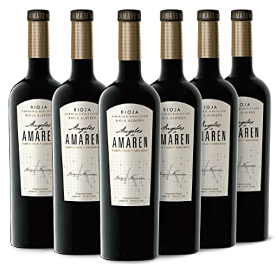 Ángeles de Amaren - Vino Tinto con D.O. Rioja - Elaborado con Variedad de Uva Tempranillo y Graciano - Notas Frutales - Barricas de Roble Francés y Americano - Incluye Estuche - 6 Botellas de 75 cl
