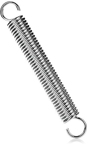 COM-FOUR® tension spring with double hook - spring for tents, awnings, caravans - fastening accessories - tension spring awning - steel spring (1 piece - tension spring)